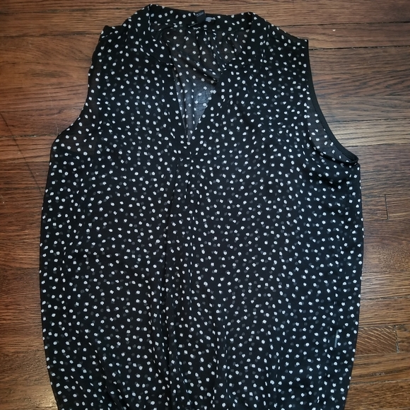Jacob Polkadot sleeveless sheer top - Picture 2 of 3